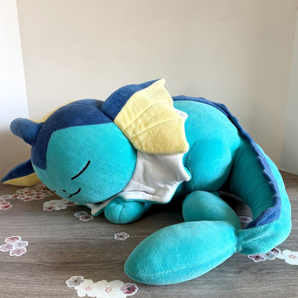 Pokemon Center Original Jumbo Sleeping Vaporeon Plush 2017 Nintendo Game Freak